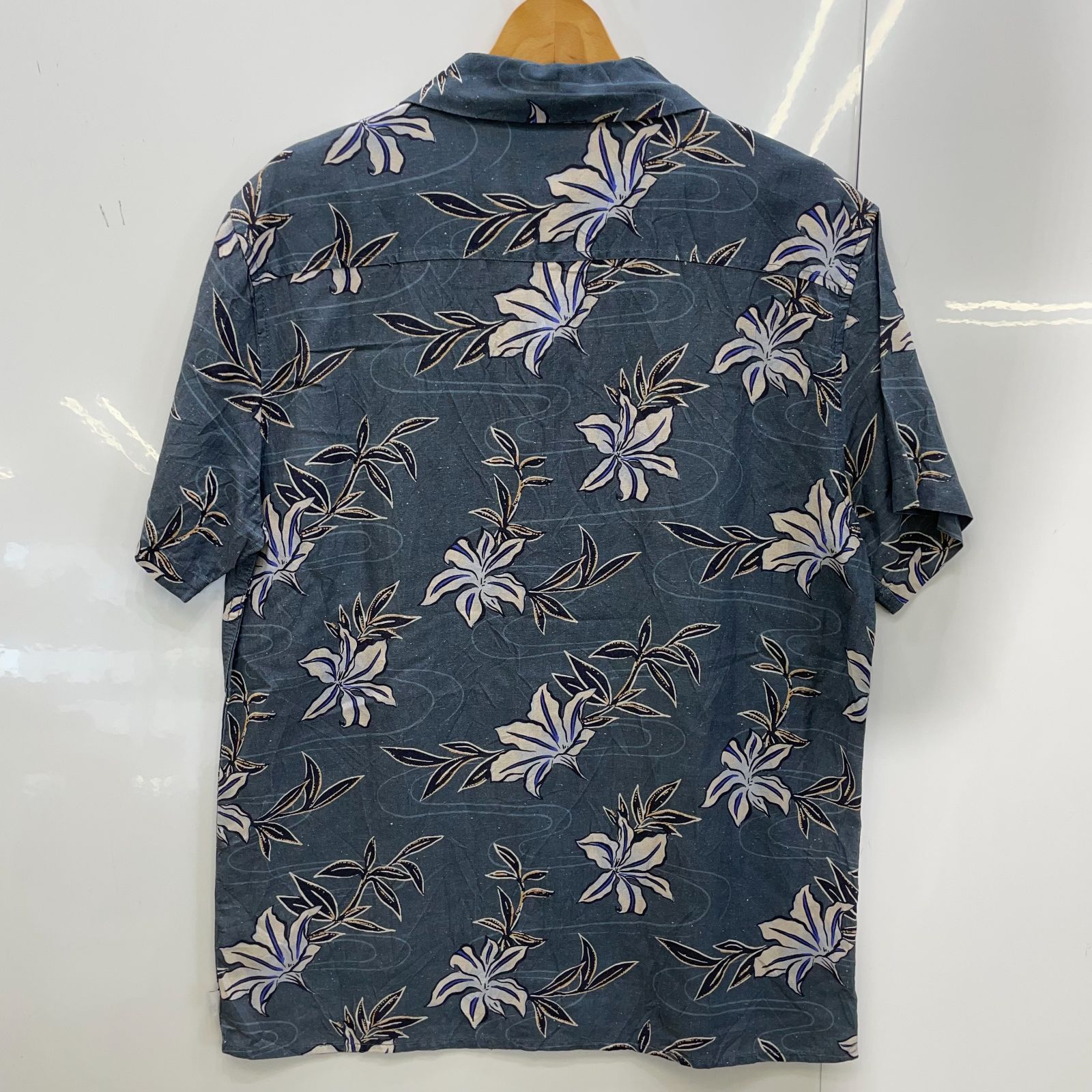 アロハシャツ 総柄 レーヨンシャツ 半袖 シャツ ボタンダウン