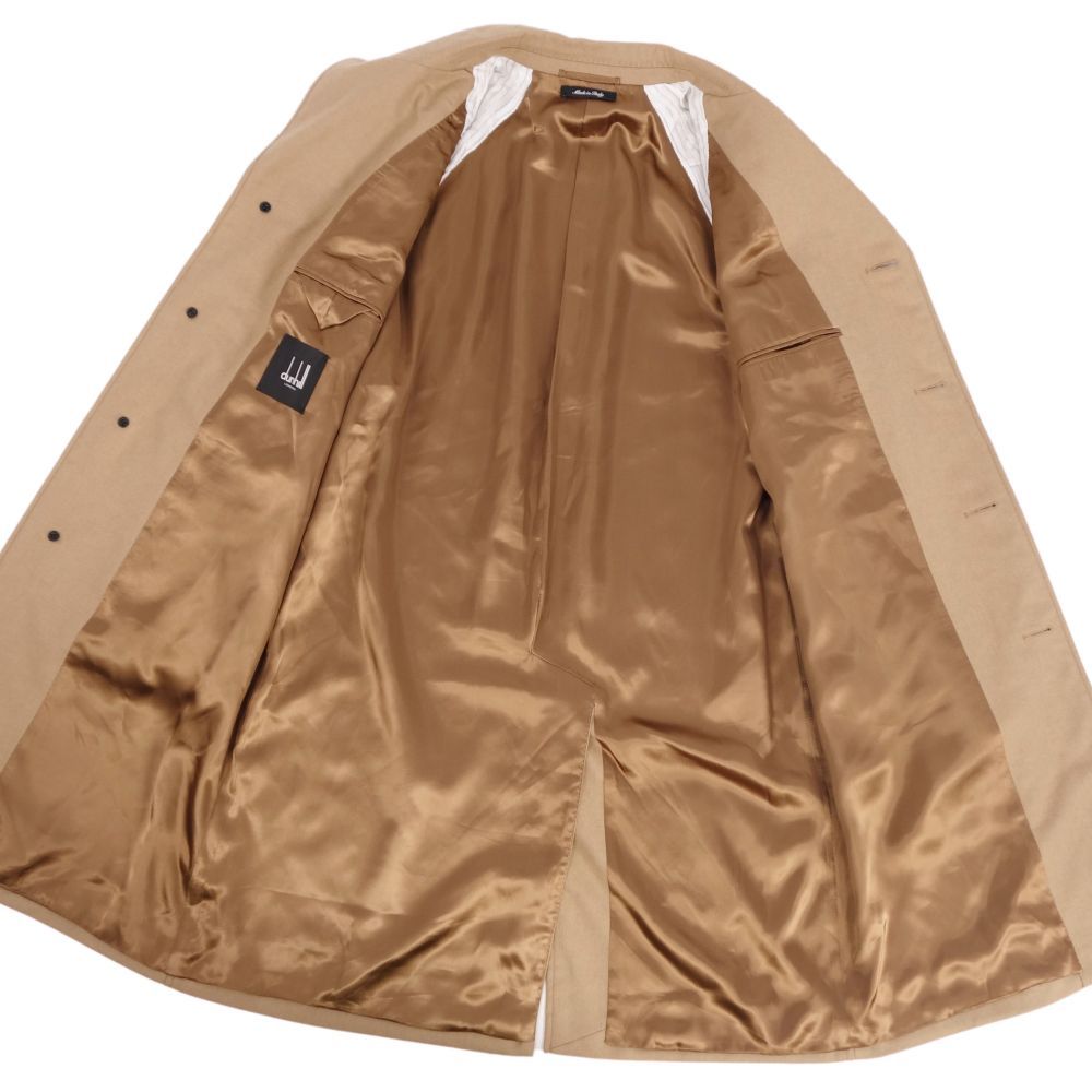 美品 ダンヒル Dunhill コート ロングコート キャメル100％ 無地