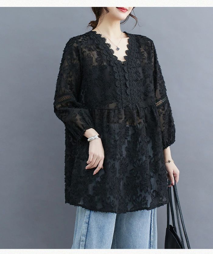 新品 チュニック 大人可愛い 春 夏 チュニック ブラウス 刺? 森