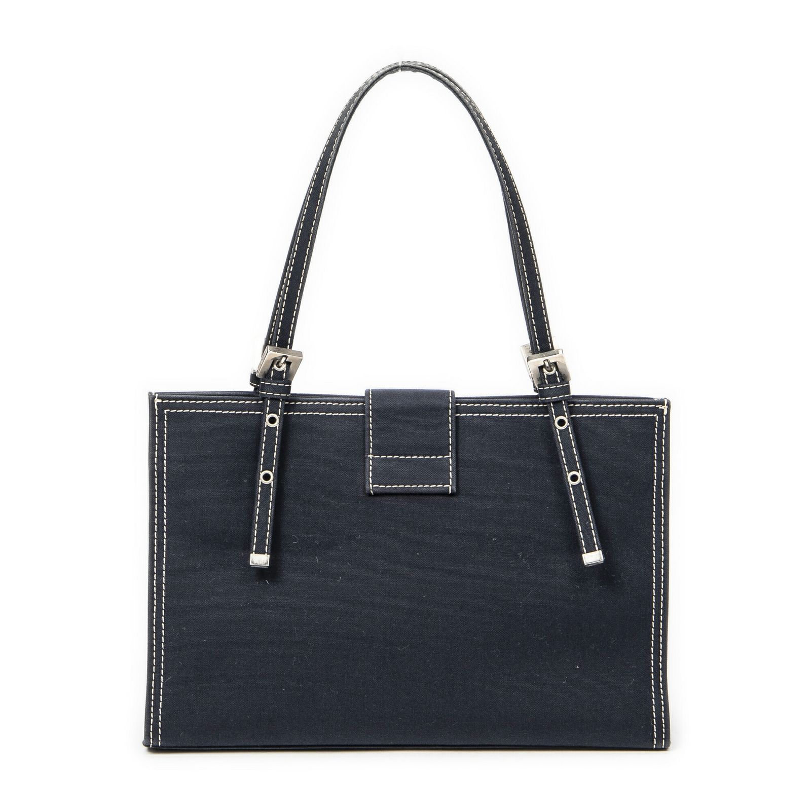 マーブル トートブルーデニムデニムキャンバスAB