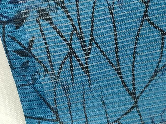 平和屋着物＊夏物 小紋 絽 草花文 洗える着物 CAAT9748gh