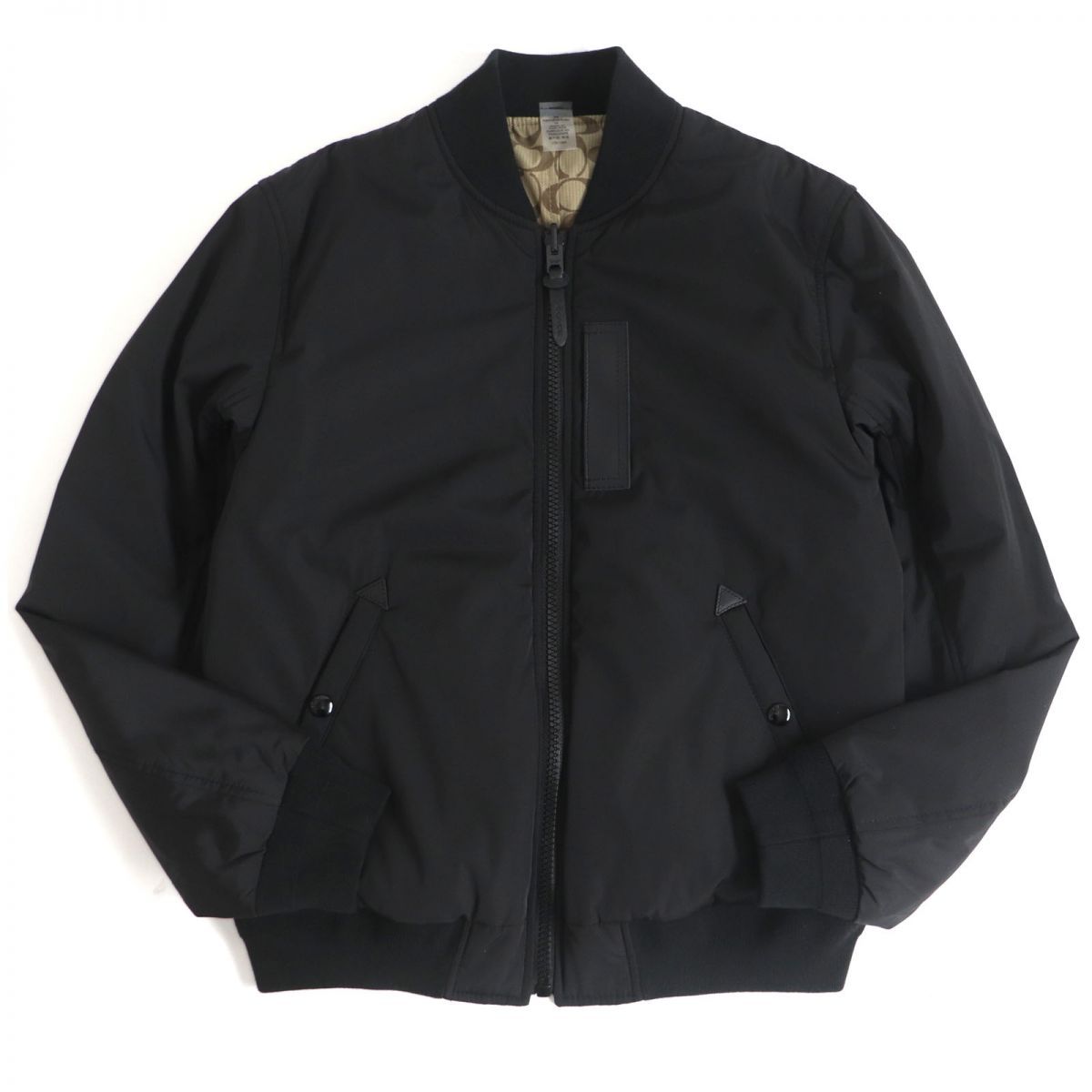 極美品□COACH/コーチ 3089 シグネチャー ロゴ総柄 リバーシブル ZIPUP