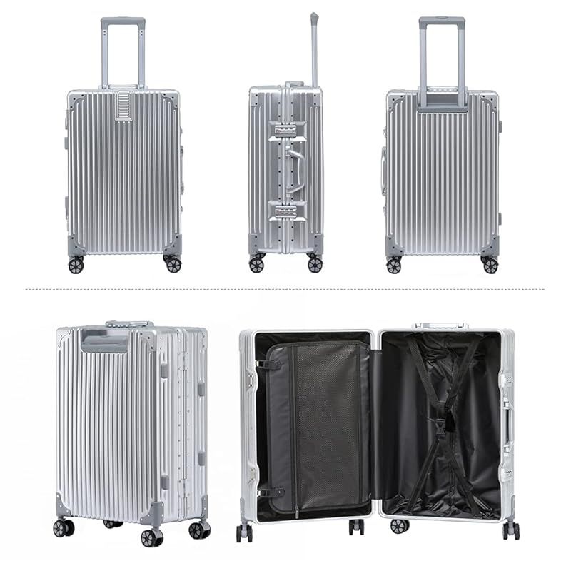 Vilgazz] キャリーケース TSAロック 4-7泊 M 58L ホワイト 最短発送