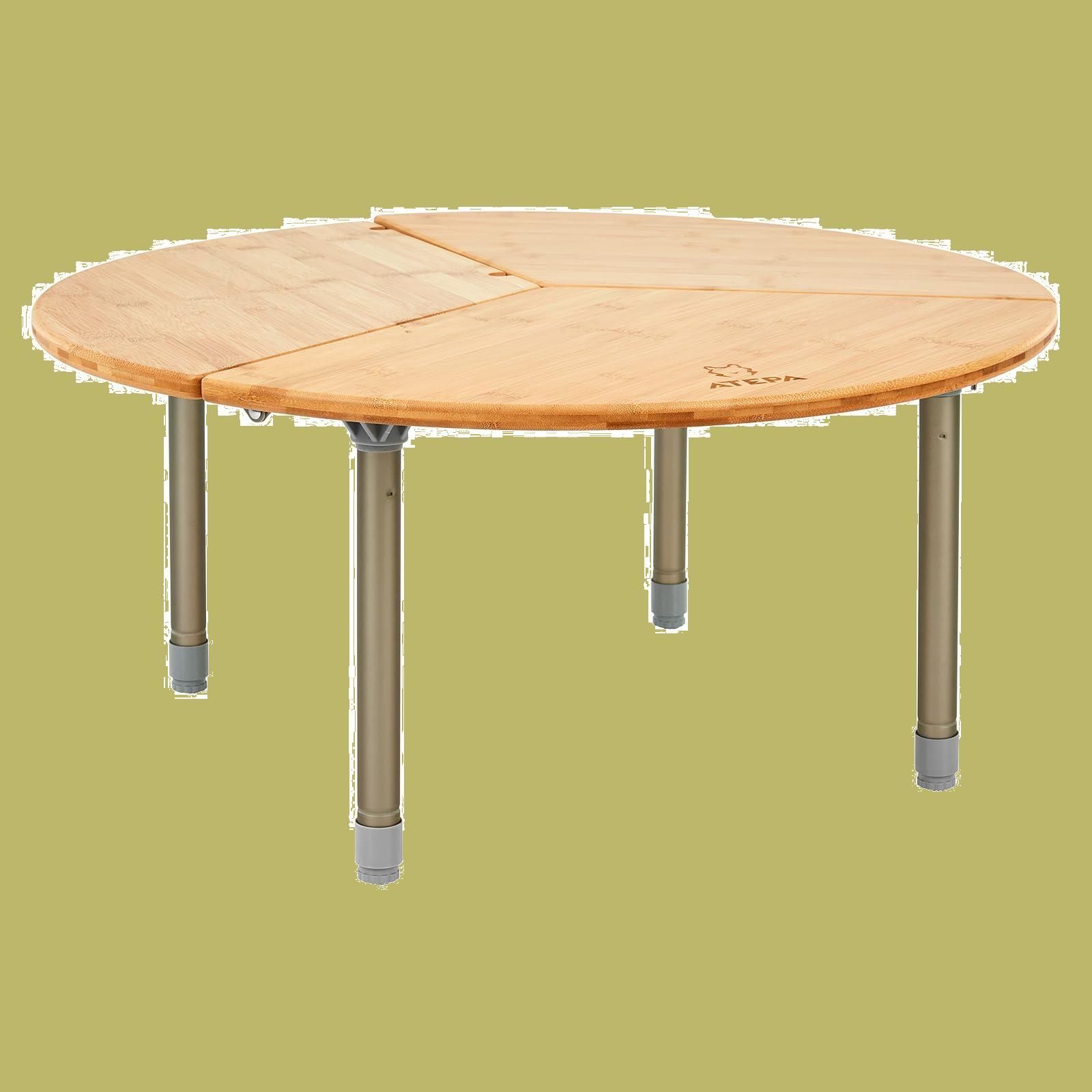 ATEPA キャンプ テーブル 丸 コンパクト 折りたたみ サークルテーブル