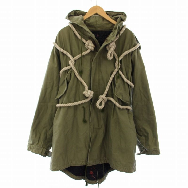 フェノメノン phenomenon 2010AW SHIBARI モッズコート ロープ アウター 42|XL カーキ |TK