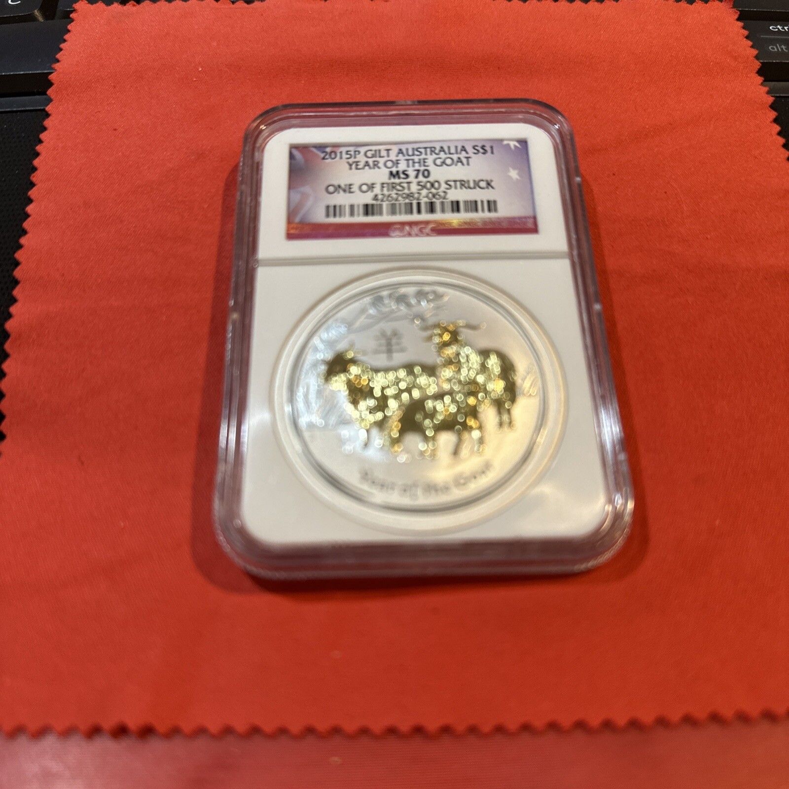 2015 Gilt Atralia S$ Of The Goat MS 70 of first 500 Struck
