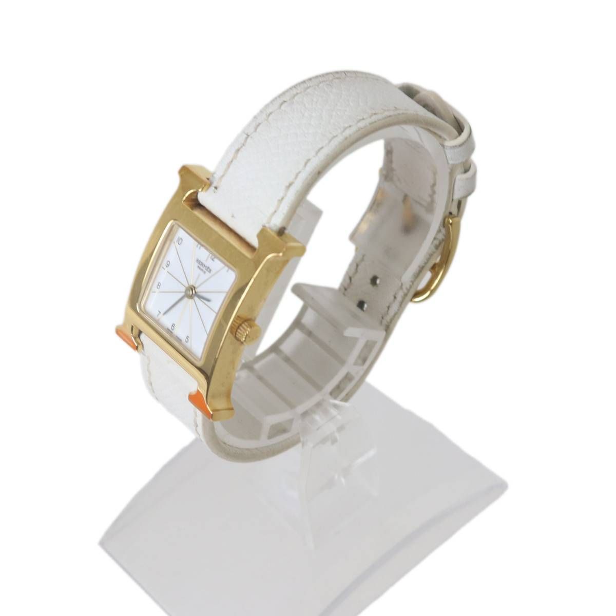 HERMES/エルメス Hウォッチ レディース クォーツ腕時計 ゴールド