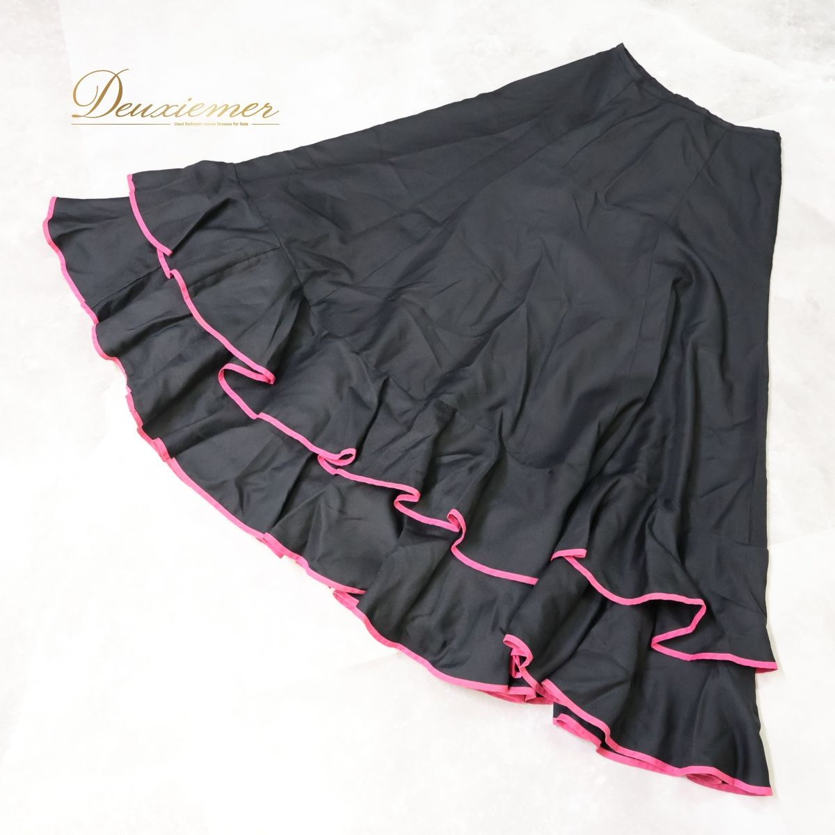 【美品 フラメンコ衣装】ブラウン ファルダ シージョ スカート ボランテ フリル 美品 フラメンコ衣装】ブラウン SONIA JOHNES ファルダ シージョ