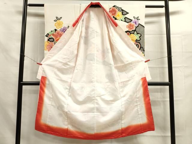 平和屋着物[]七五三 女の子 7歳 祝着 ショップ 四つ身 駒刺繍 鞠花文