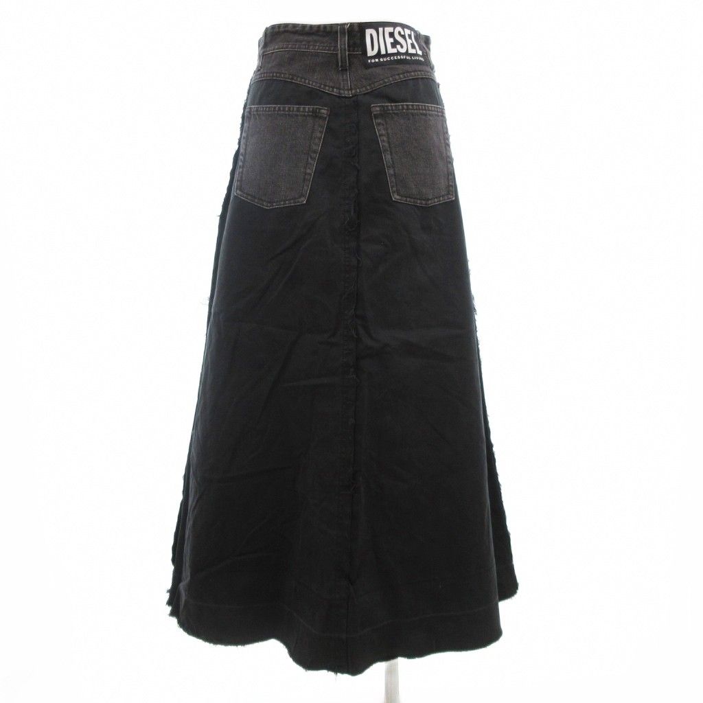 ディーゼル DIESEL フレアスカート ロング マキシ デニム切替