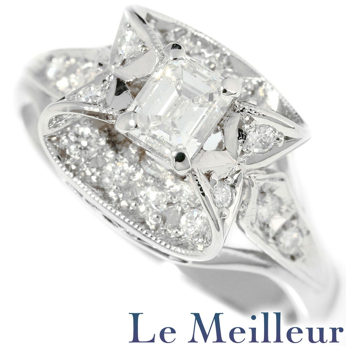 リング 指輪 ダイヤモンド 0.49ct Pt850 13号 中古 プレラブド 返品OK  