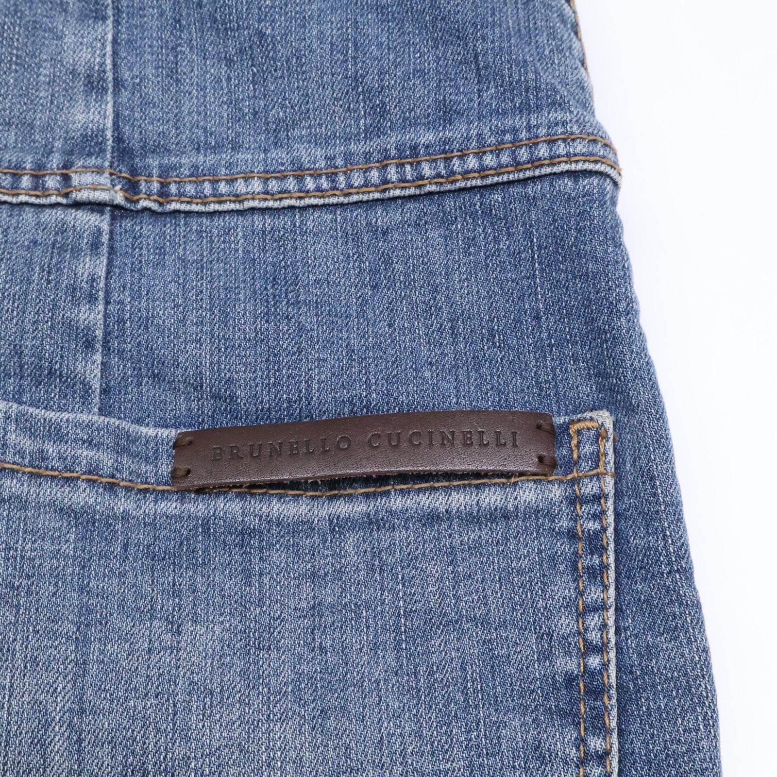 BRUNELLO CUCINELLI ブルネロクチネリ ﾗｲﾄﾌﾞﾙｰ ｺｯﾄﾝ ﾀﾞﾒｰｼﾞ ﾃﾞﾆﾑ