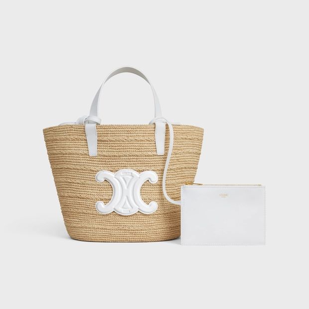 CELINE★パニエクラシックティーンラフィアショルダーバッグ 楽天市場】CELINE セリーヌ かごバッグ Teen Triomphe ティーン