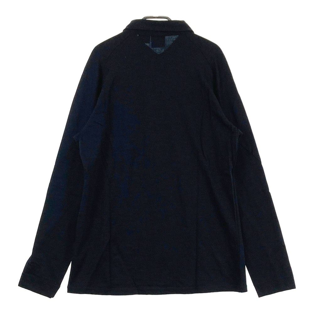サイズ：XO DESCENTE GOLF デサントゴルフ  長袖ポロシャツ  ブラック系 [240101435005] ゴルフウェア メンズ ストスト サイズ：XO DESCENTE GOLF デサントゴルフ 長袖ポロシャツ