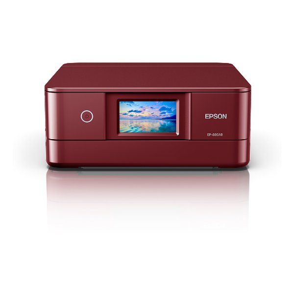 【新品･最短当日出荷】EPSON  エプソン A4カラーインクジェット複合機 カラリオ コンパクト スマホ対応 無線LAN レッド EP886AR (2583394)