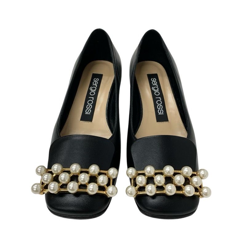 美品　セルジオロッシ　sergiorossi sr1 パール　フラットシューズ セルジオロッシ sergio rossi SR1 フラットシューズ 靴 シューズ