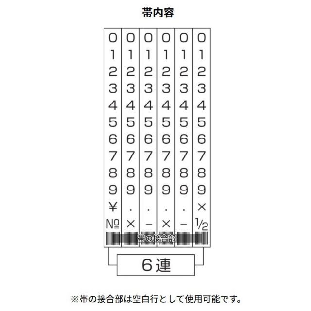 回転印 数字 番号用 初号 ゴシック体 6連 スタンプ 12.3mm×62.1mm 回転ゴム印 6連回転印 リピスター RS-6G0 SKLAD-KIRPICHA_RU