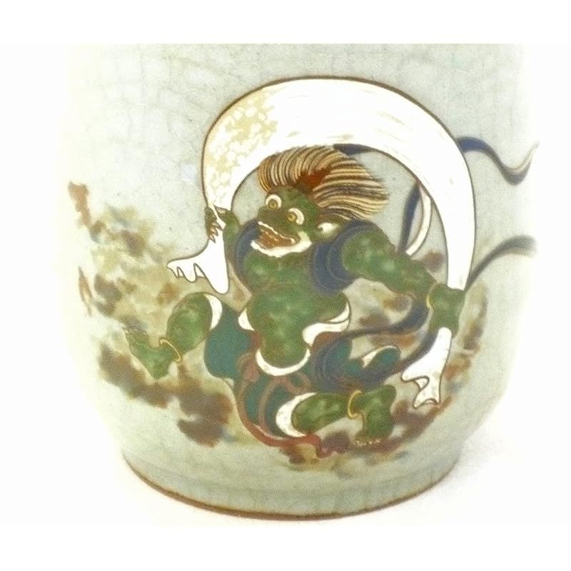 百華園-九谷焼お湯呑 大 風神雷神 裏絵 | 九谷 湯呑 大 風神雷神 裏絵 | 九谷焼酒井百華園