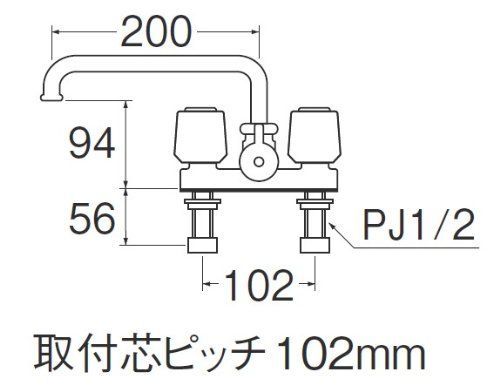 セール中】SANEI 【バス用混合栓(寒冷地仕様)】 ツーバルブデッキ