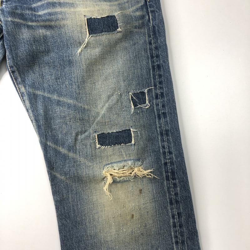 【中古】HYSTERIC GLAMOUR 小窓リメイク デニムパンツ 34 4AP-2104 ブルー ヒステリックグラマー[10]