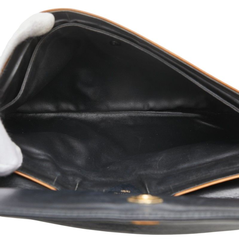 セリーヌ 馬車金具 クラッチバッグ セカンドバッグ ブラック レザー