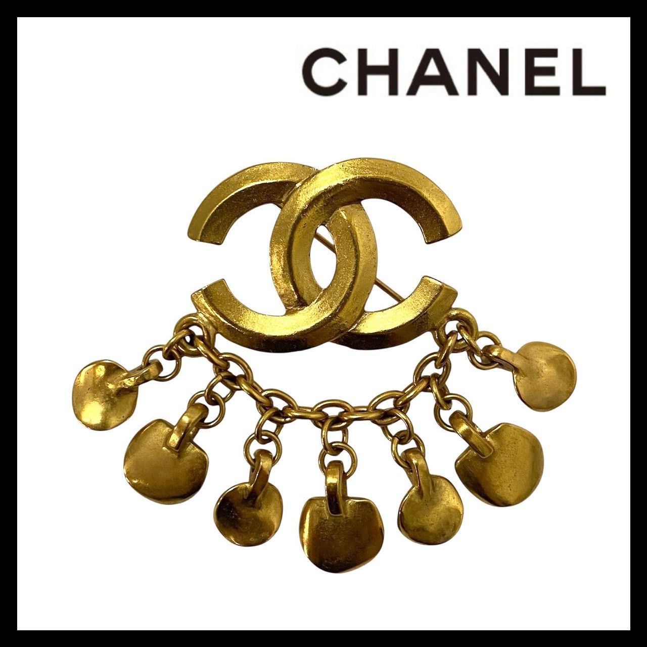 SU CHANEL ココマーク ブローチ 96 P ゴールド|金カラー コサージュ ヴィンテージ シャネル SU-183
