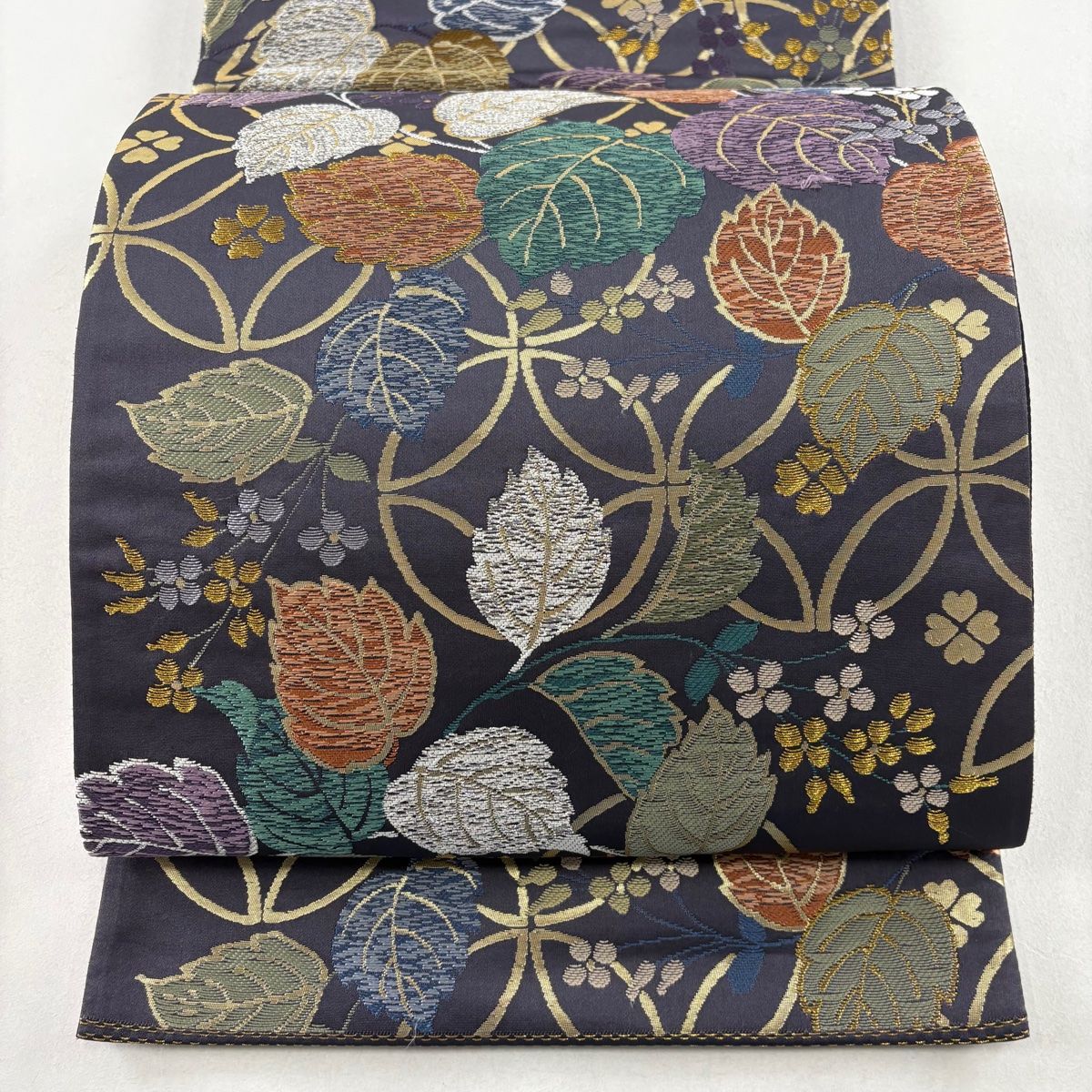 袋帯 六通 引箔 踊り童子 草花 刺繍 24M580f 着物・浴衣