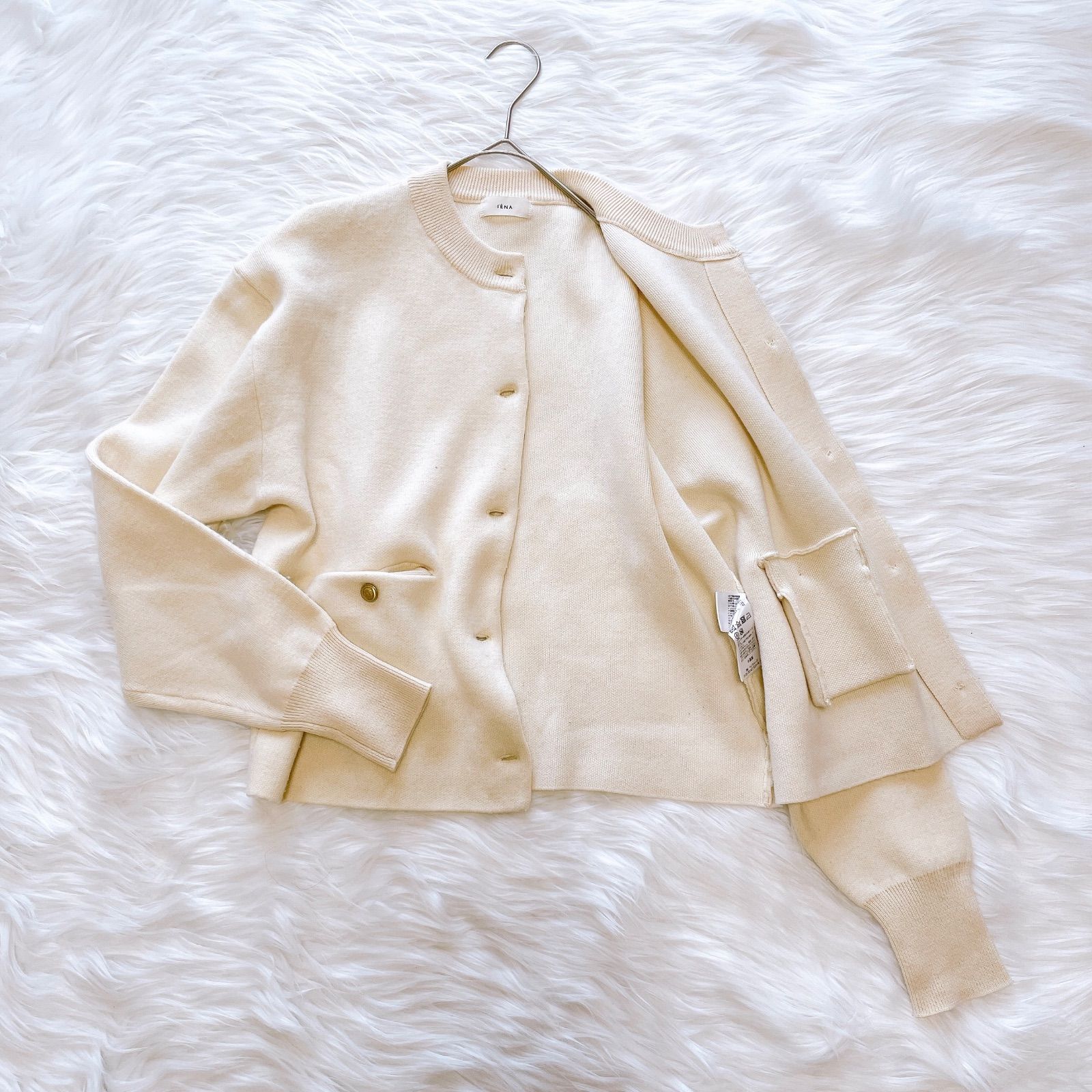 ダブルフェイス ニットカーディガン