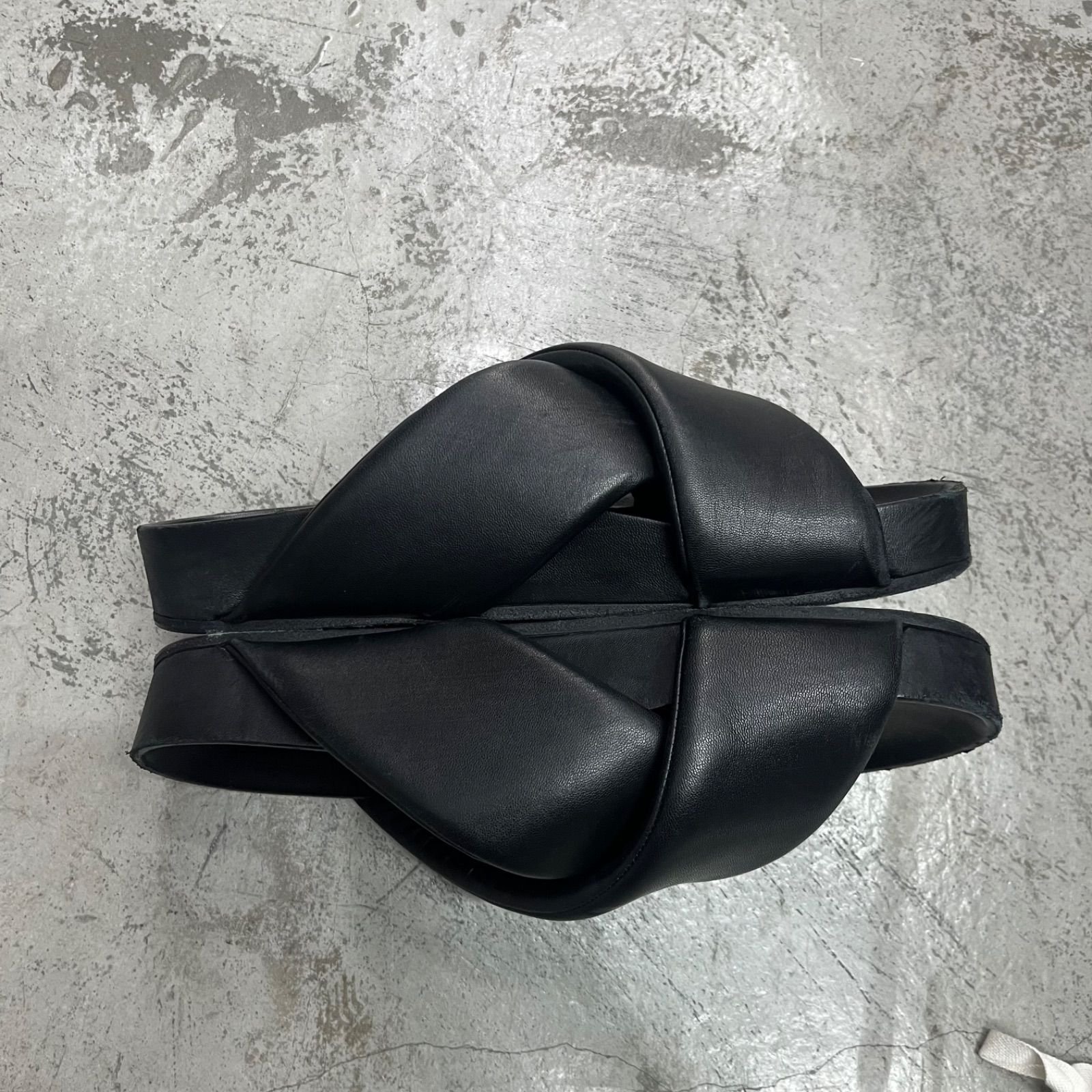 JIL SANDER パテッドレザー　サンダル ジルサンダーレザーサンダル