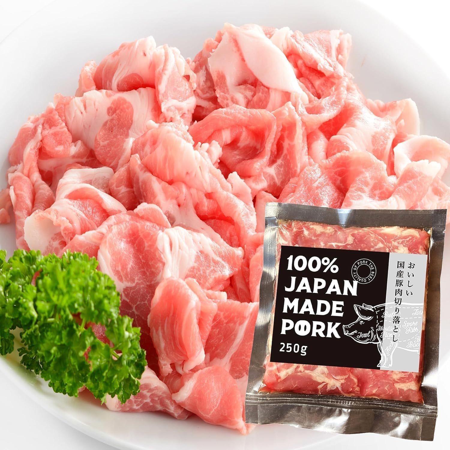 おいしい 国産 豚肉 切り落とし 6kg 250g × 24パック 精肉店の味をそのまま｜冷凍庫内で嵩張らない 便利な小分け 長期保存 非常食