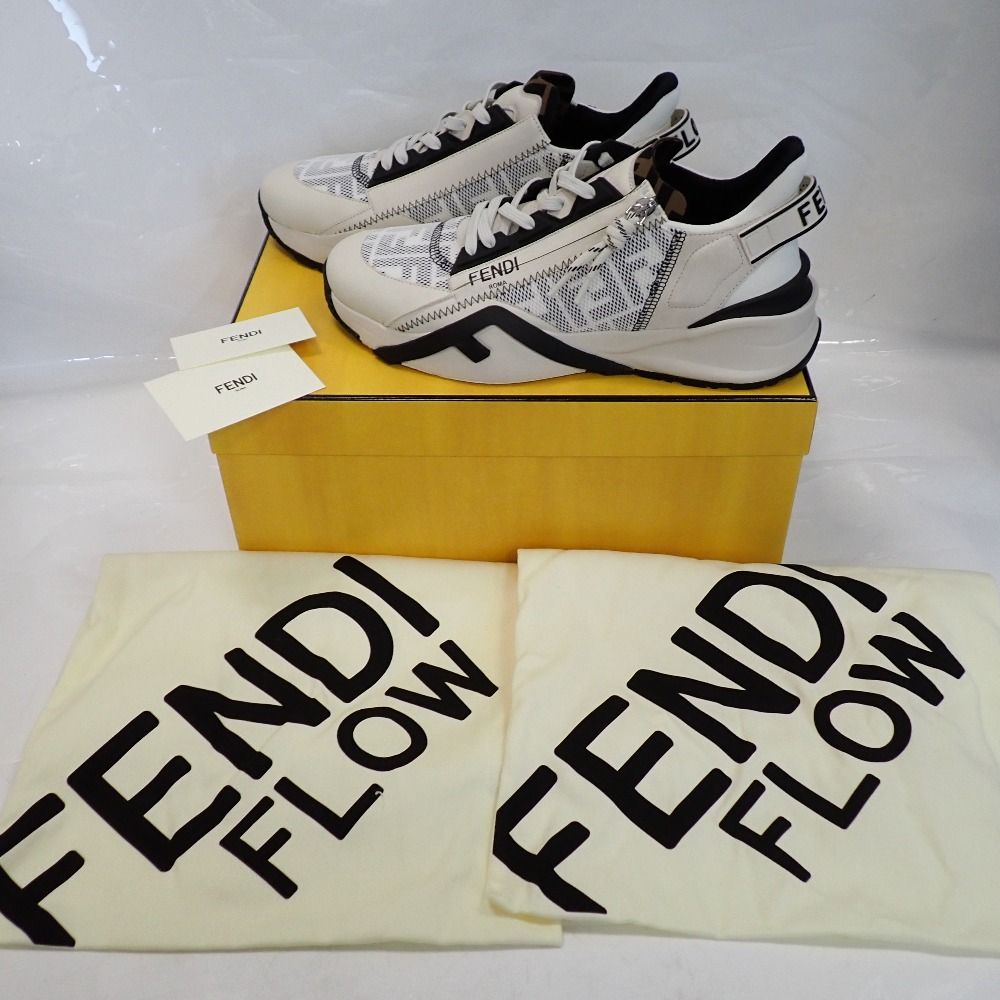 超美品◇FENDI ホワイト ハイカットスニーカー 厚底37 【超美品】FENDI
