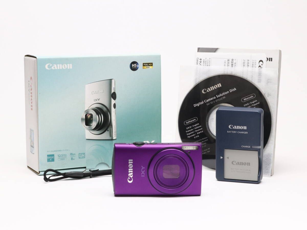 B 並品 Canon キヤノン IXY 600F パープル 初期不良返品対応 55-14