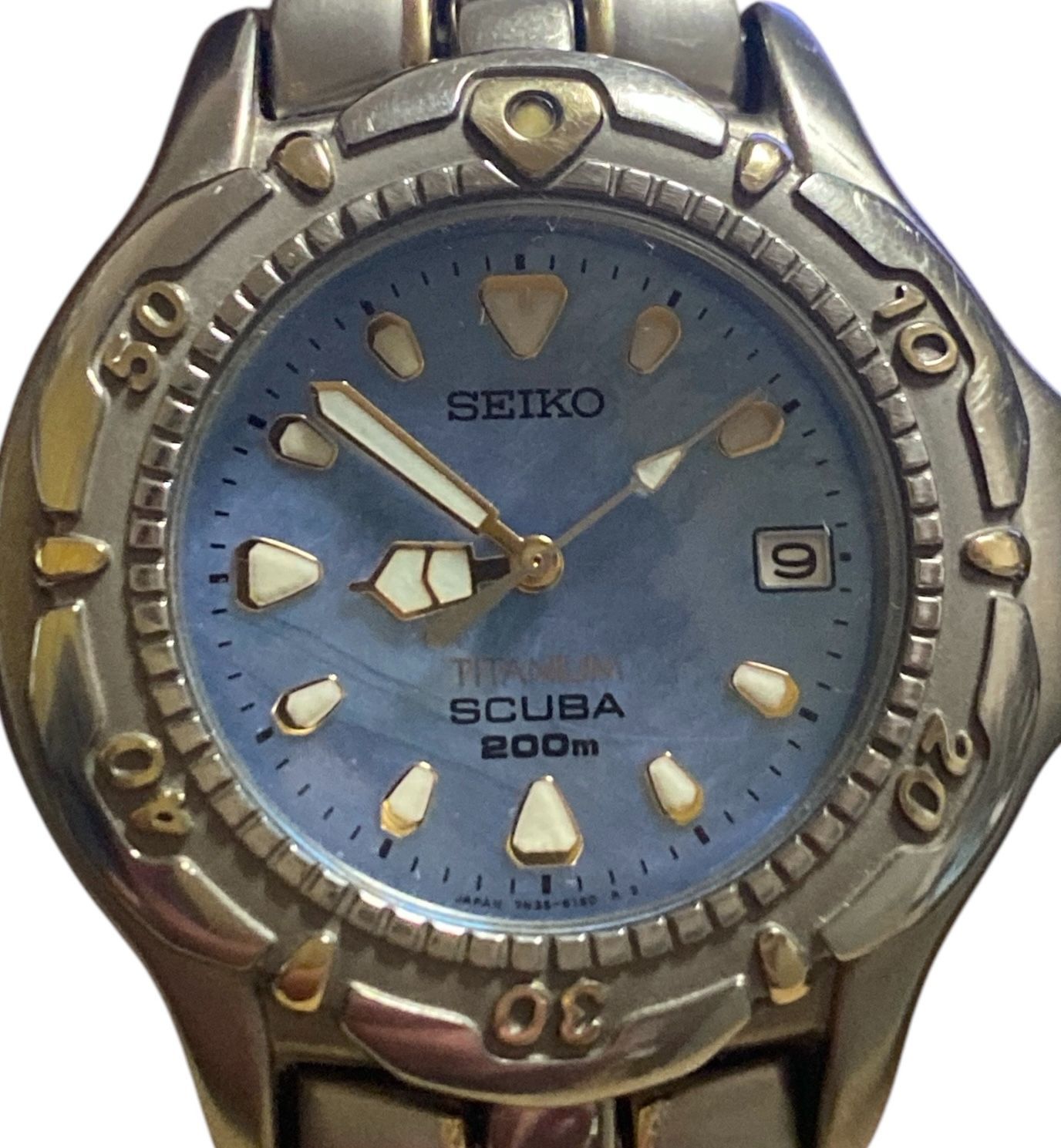 SEIKO セイコー Scuba 200m スキューバ 7N35-6120 Titanium