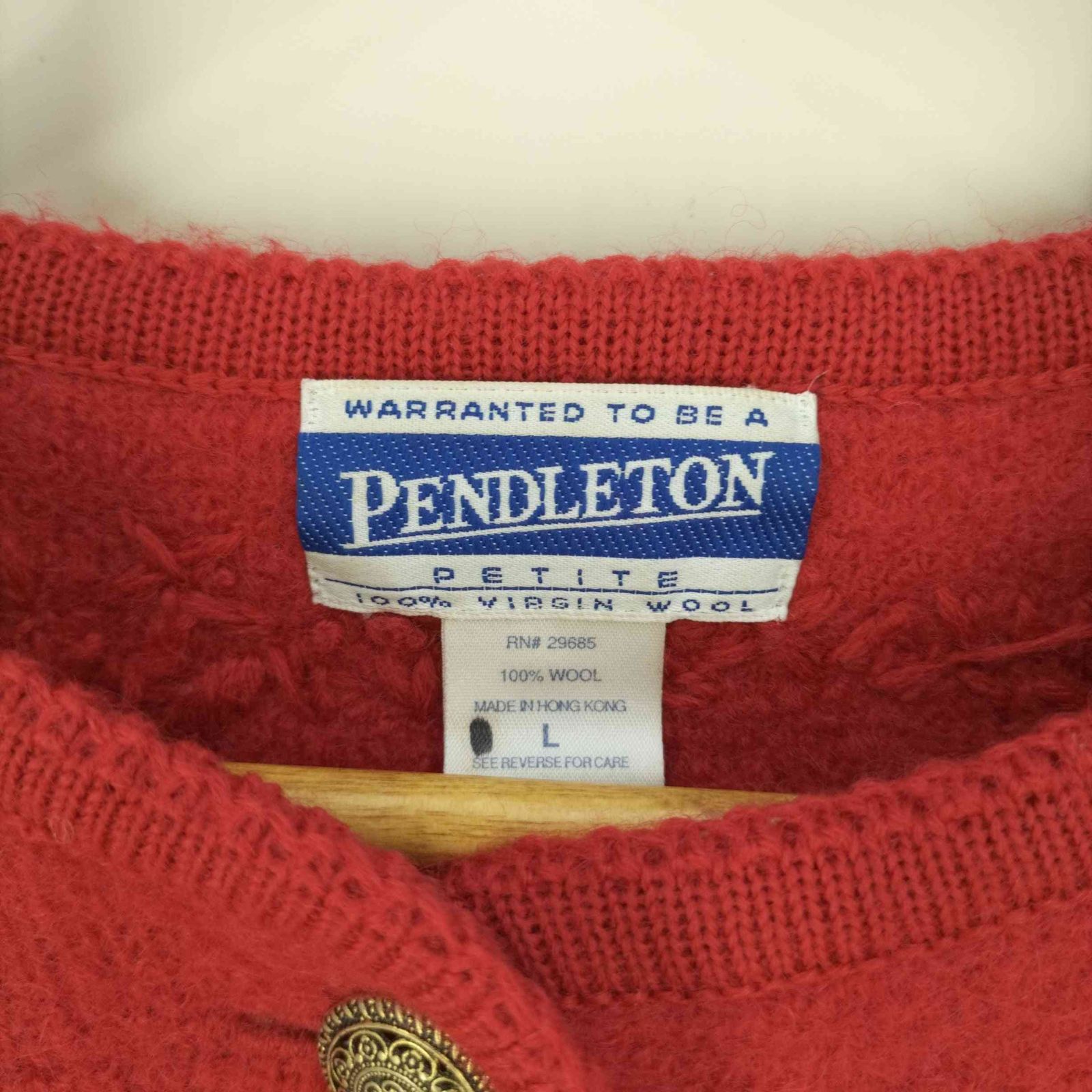 ペンドルトン PENDLETON PETITE VIRGIN WOOL 花刺繍 ウール ノー