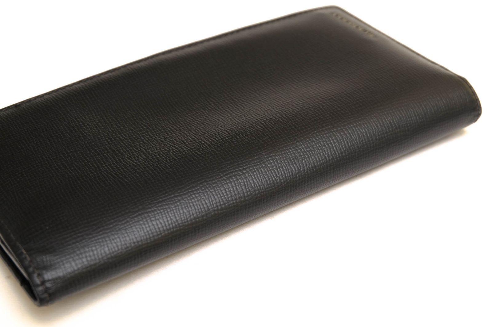 【新品同様・未使用】BURBERRY バーバリー レザー長財布 小銭入れあり カードケース ノバチェック ブラック バーバリー／BURBERRY 長財布 財布 ウォレット メンズ 男性 男性用