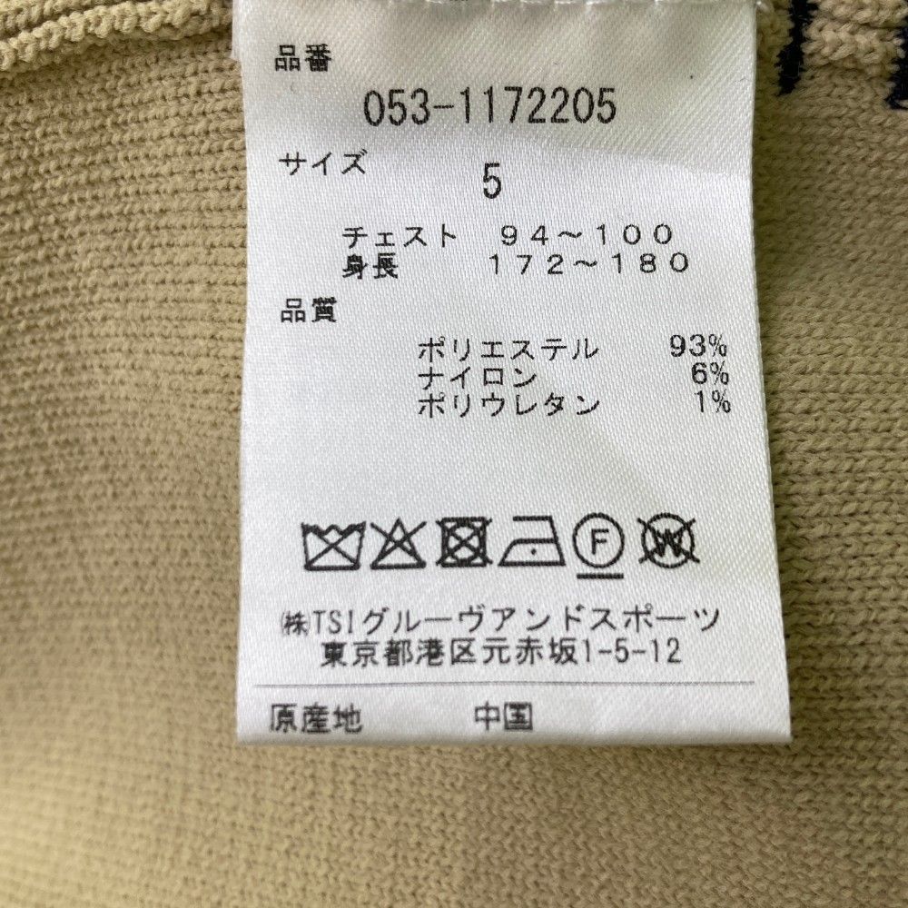 PEARLY GATES ベージュジャケット サイズ5 PEARLY GATES ロゴ入り