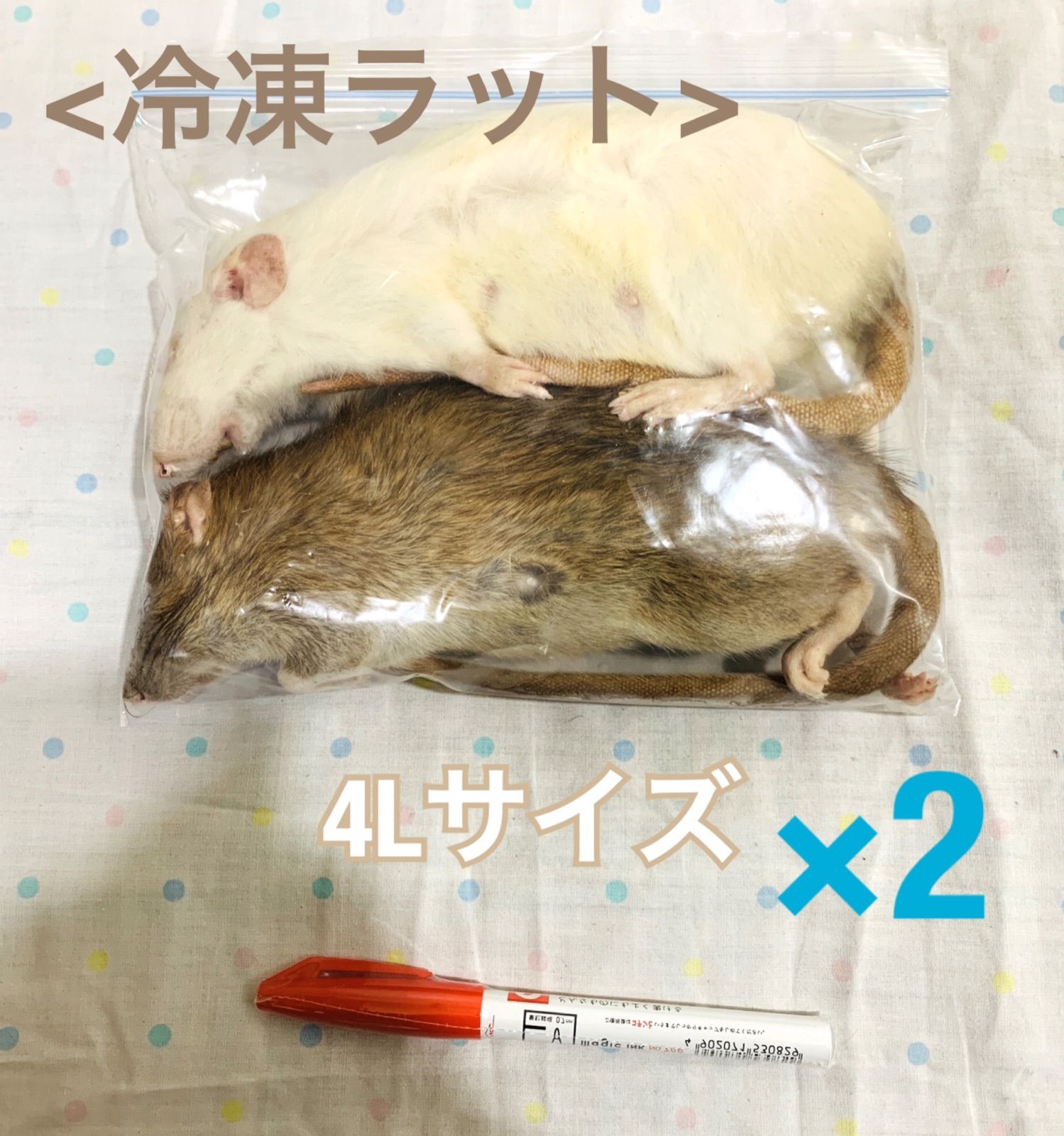 4Lサイズ　冷凍ラット　2袋