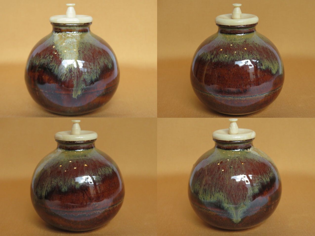 九月◆特売品 福岡県遠州七窯高取焼 鬼丸雪山作 文琳茶入 唐物 徳斎作 利休梅緞子 税込 送料込 IMPECCABLEHEALTHCARESERVICES_COM