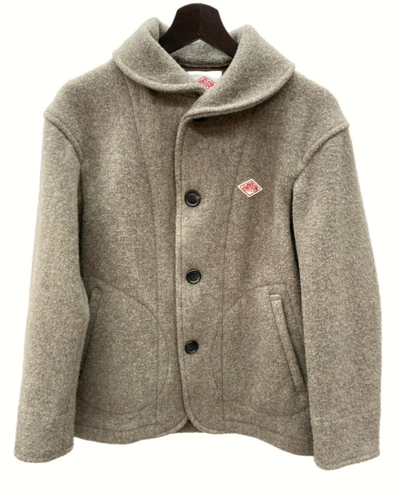 DANTON/ダントン　ウールラウンドカラージャケット　ベージュ　38 ダントン DANTON WOOL PILE ROUND COLLAR JACKET ウール パイル