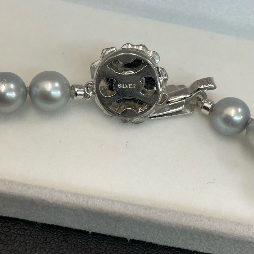 三鈴真珠 本真珠 ネックレス 金具 SILVER刻印 三和真珠 - メルカリ