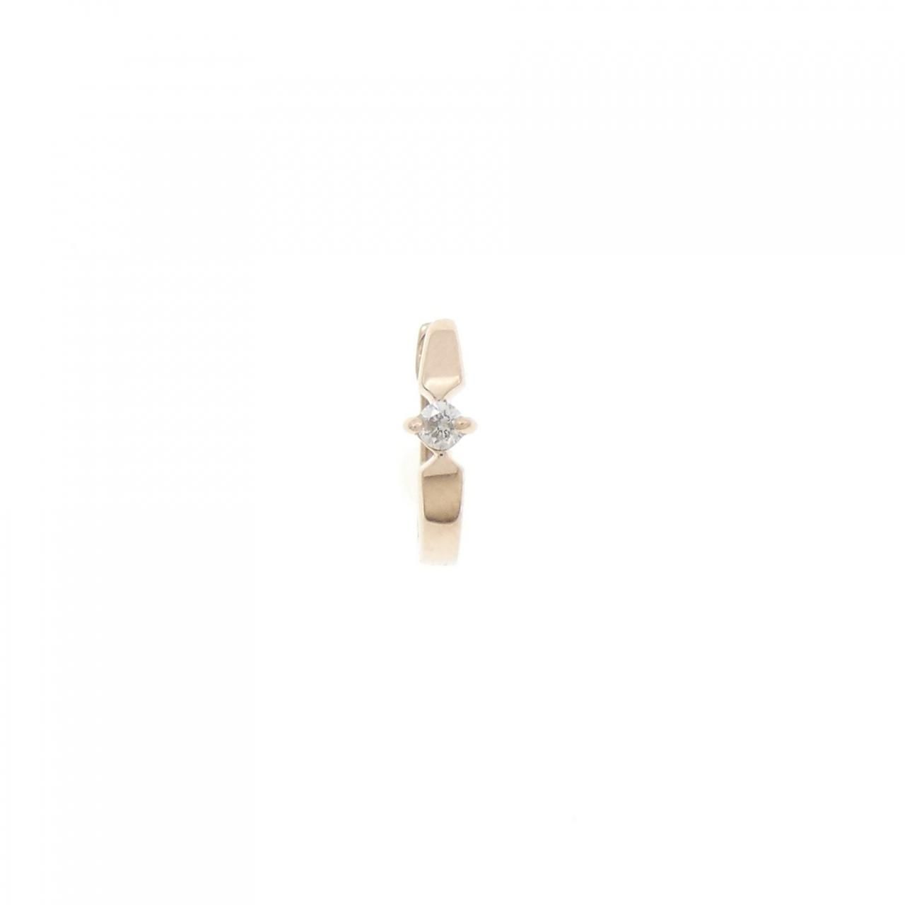 K18PG ダイヤモンド ピアス 0.02CT 片耳
