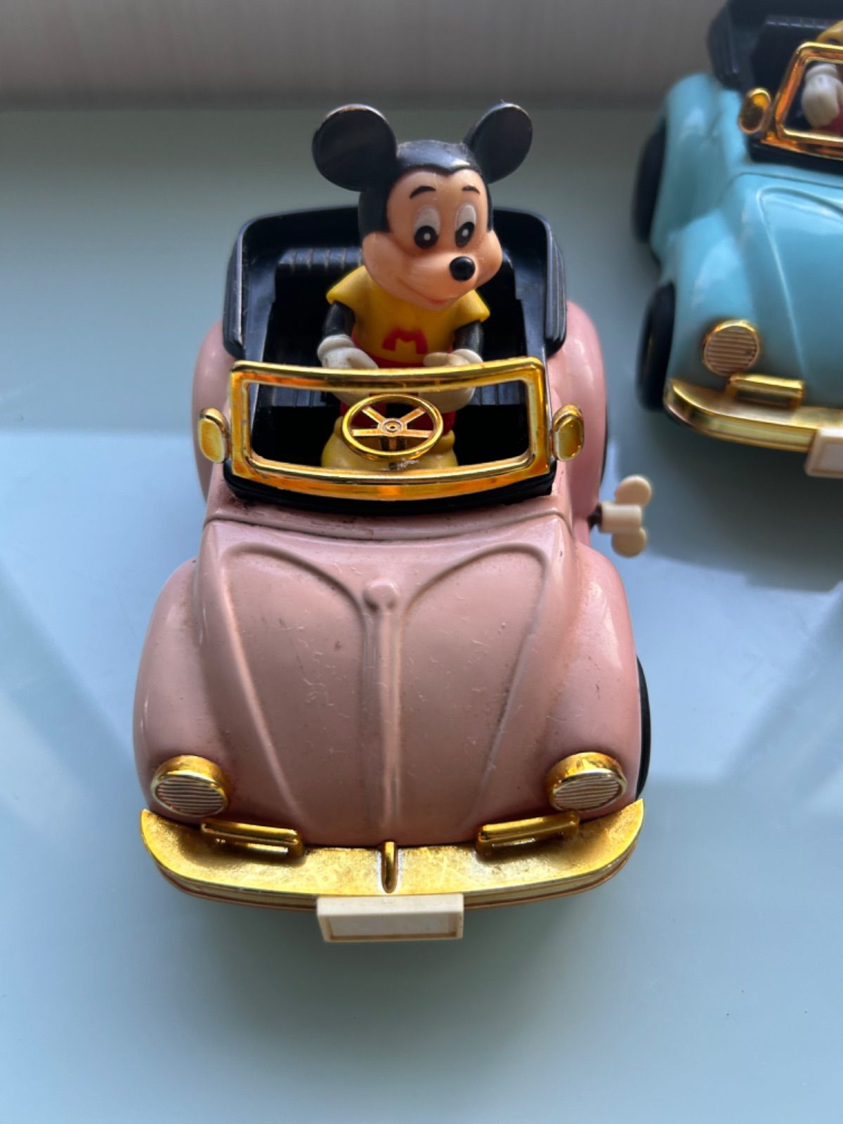 ⭐️年代物。ラインマー/ ディズニー /ミッキー ゼンマイ式ブリキカー