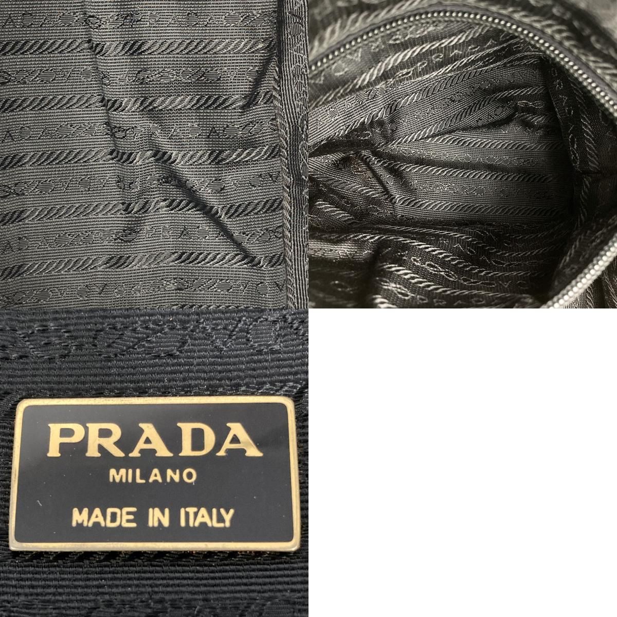 PRADA プラダ ハンドバッグ ミニバッグ ブラック 黒 ナイロン ロゴ