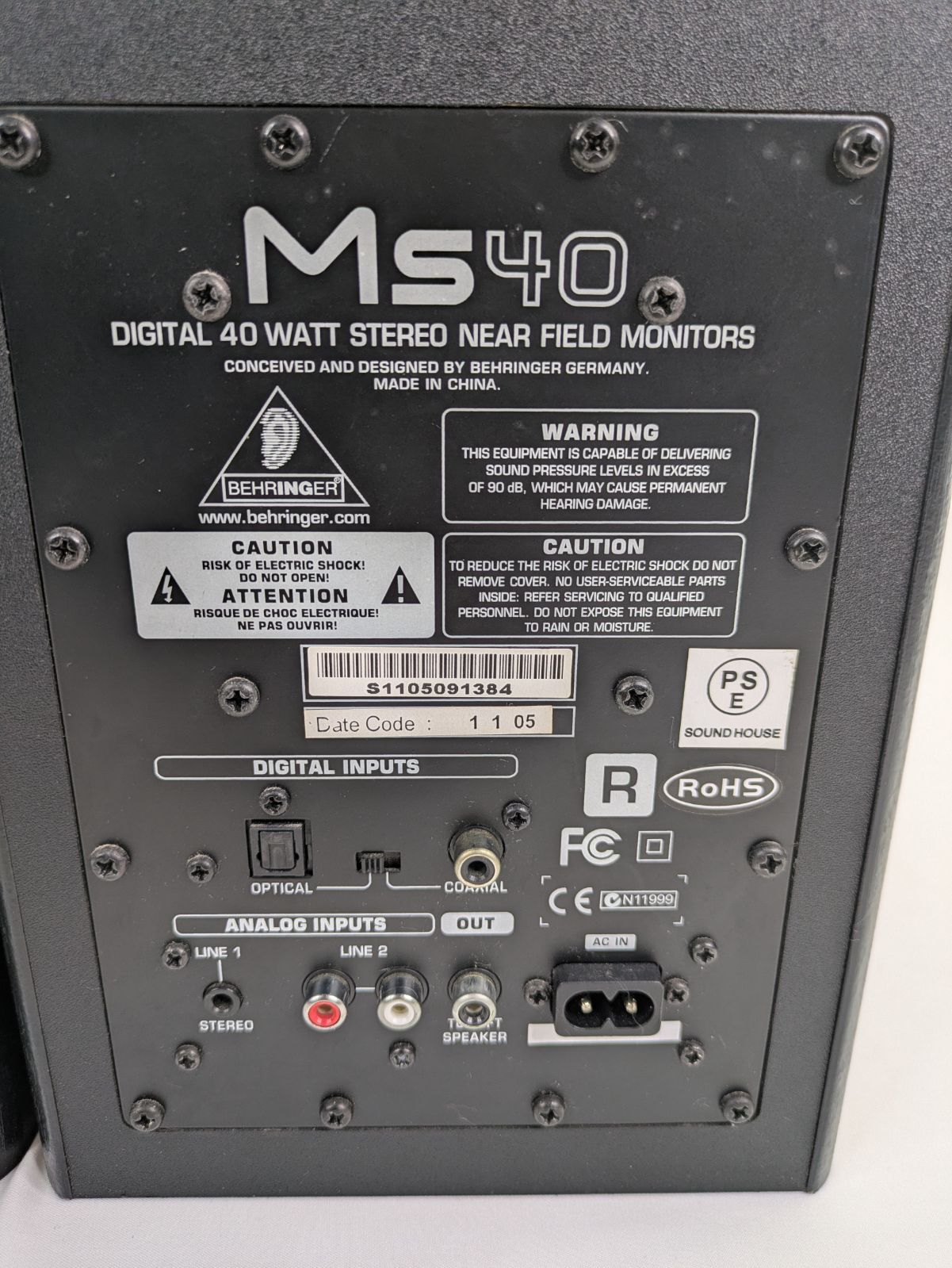 【動作確認済み】behringer・ベリンガー・MS40・パワードモニタースピーカー・スピーカー・アンプ内蔵 - メルカリ