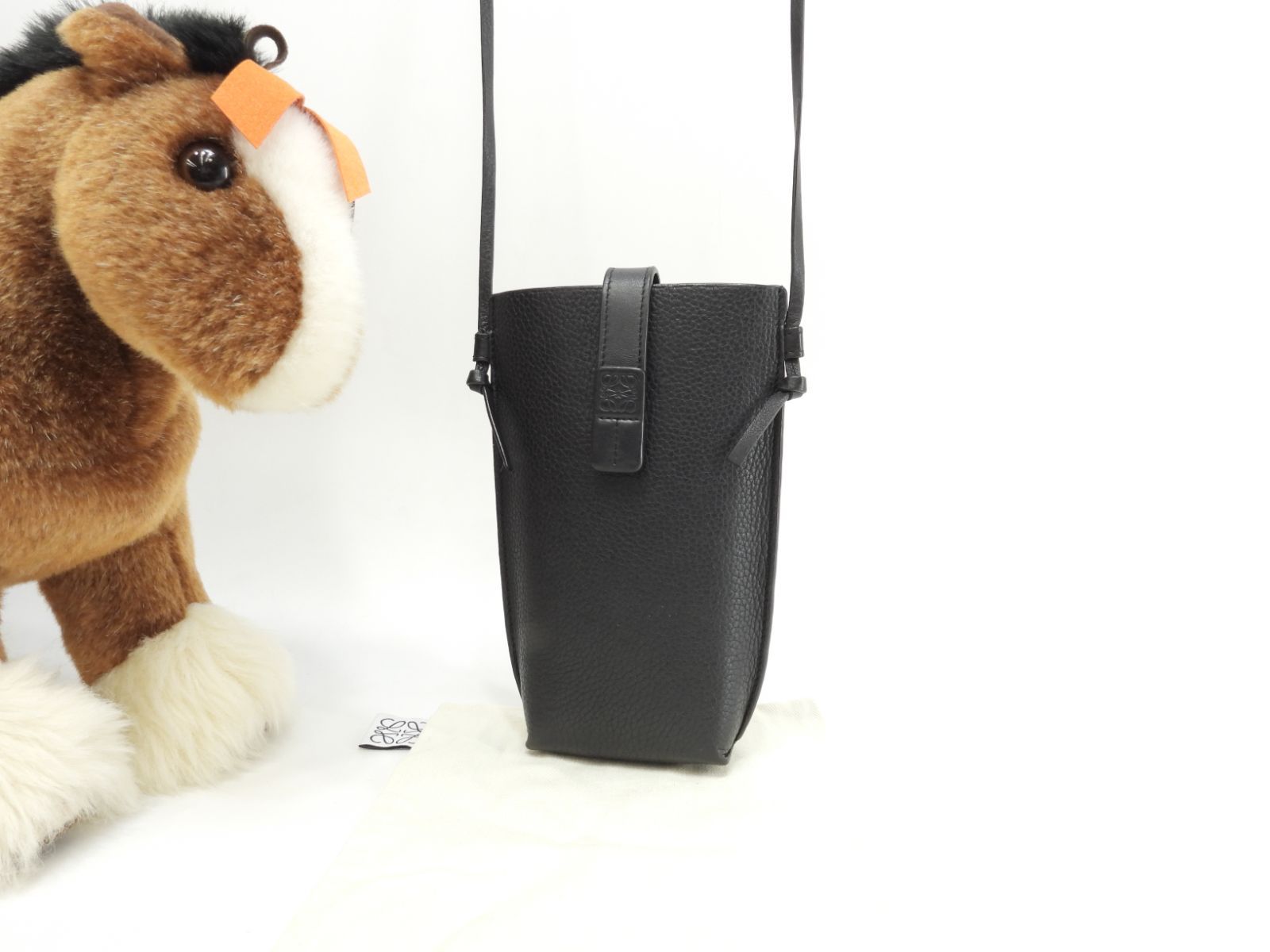 JIL SANDER(ジルサンダー) / ポーチ/レザー/BLK/ドロストバッグ/ドロー