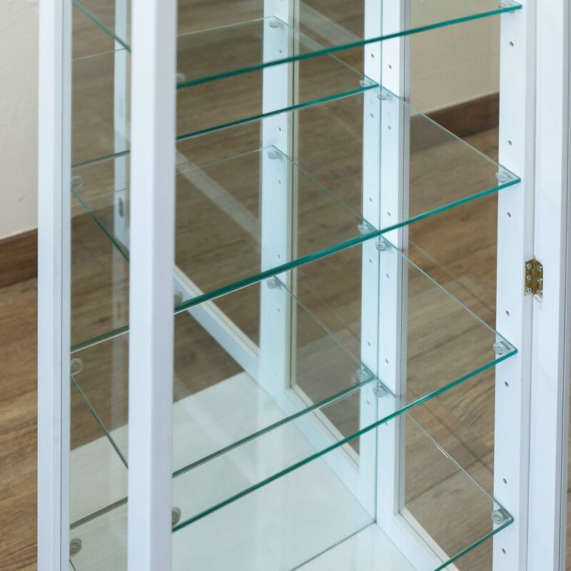 コレクションケース・タテ型ハイタイプ 100cmホワイト ガラスケース