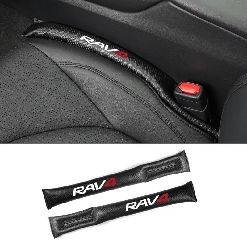 【トヨタ RAV4専用】隙間クッション 隙間埋め 車用 RAV4 ラボフォー 専用ロゴ シートサイド クッション RAV4 カスタム 50系 XA50系 シート コンソール 隙間 落下防止 小物放置 車内 puレザー カー用