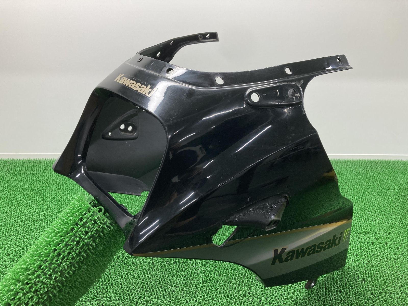 中古 カワサキ 純正 バイク 部品 GPZ900R アッパーカウル 純正 黄/黒