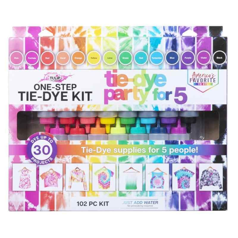 TULIP チューリップ ワンステップ絞り染め 15色簡単キット を自分好みに染めて楽しむ one-step tie-dye 15-Color Party Kit