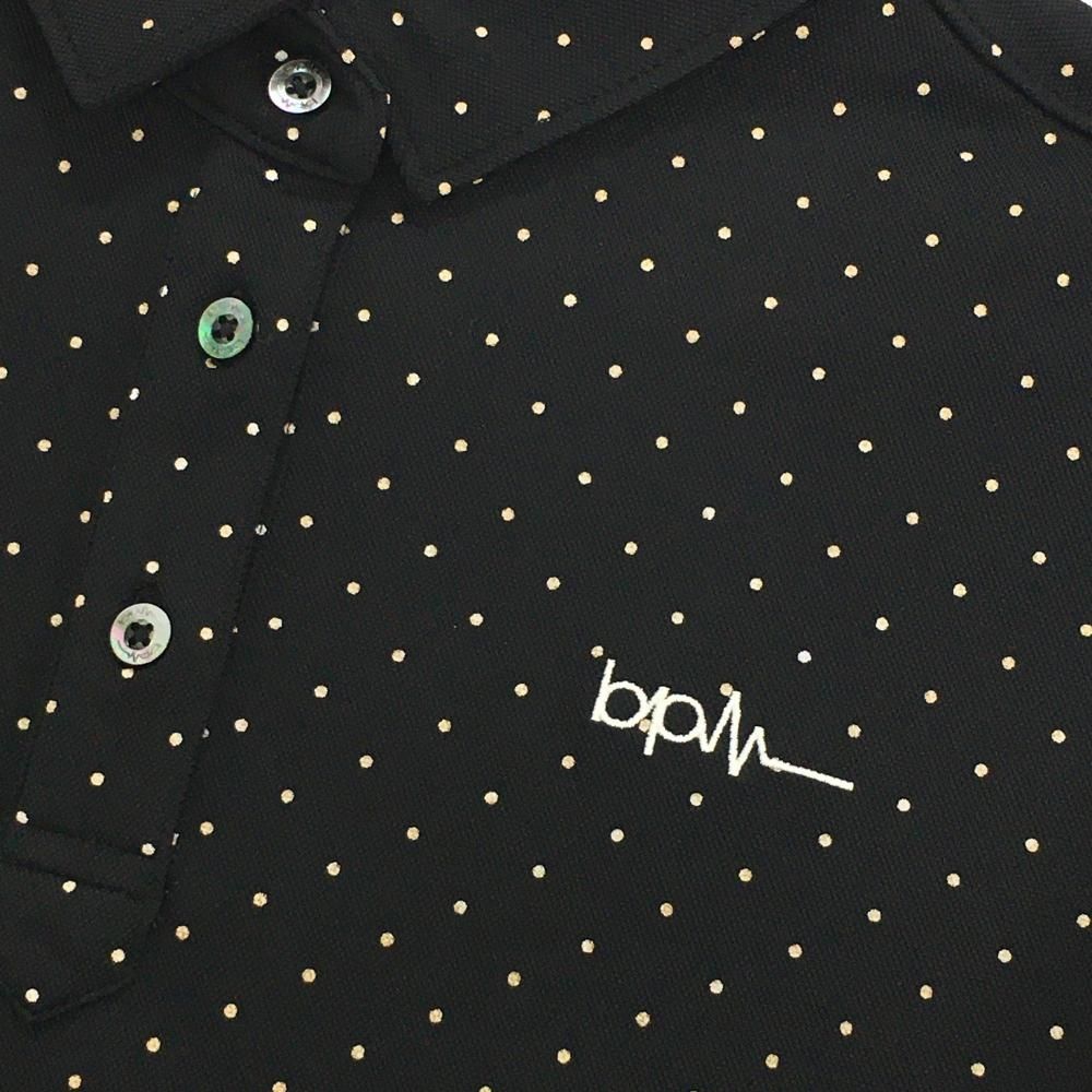 bpm ドット柄 ポロシャツ L ブラック NANO universe